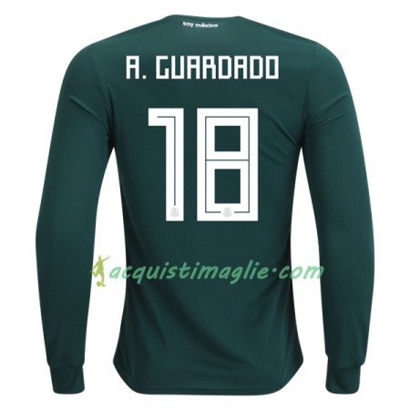 Divisa di Calcio Messico A.Guardado 18 Prima Mondiali 2018 Manica Lunga